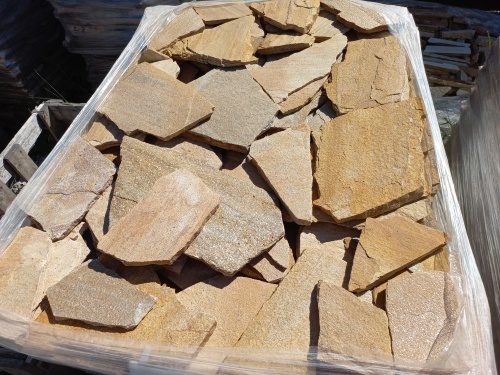 Плитняк златолит жёлтый золотистый для фасада 1,5-3см купить в Республике Ингушетия