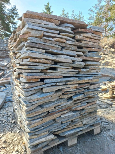 Плитняк златолит серебристый для цоколя, отмостки купить в Республике Ингушетия