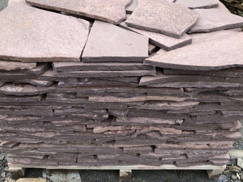 Плитняк лемезит бордовый для облицовки цоколя 20-25 мм  купить в Республике Ингушетия