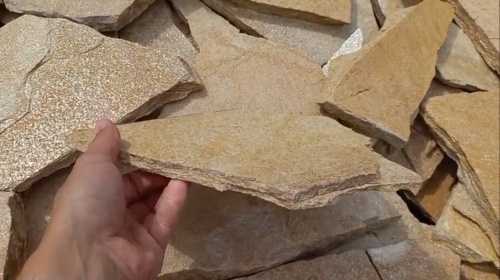 Плитняк златолит жёлтый для фасада 1,5-3 см купить в Республике Ингушетия